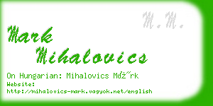 mark mihalovics business card